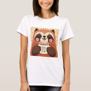 Camiseta Pereza Personalizado aguda con ojos exageradamente
