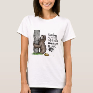 Camiseta pereza pooping