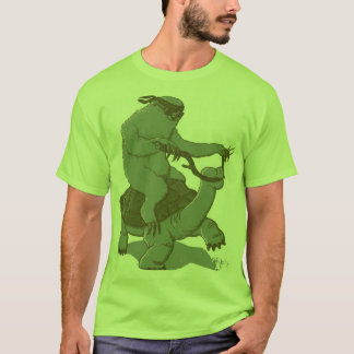 Camiseta Pereza que monta una tortuga