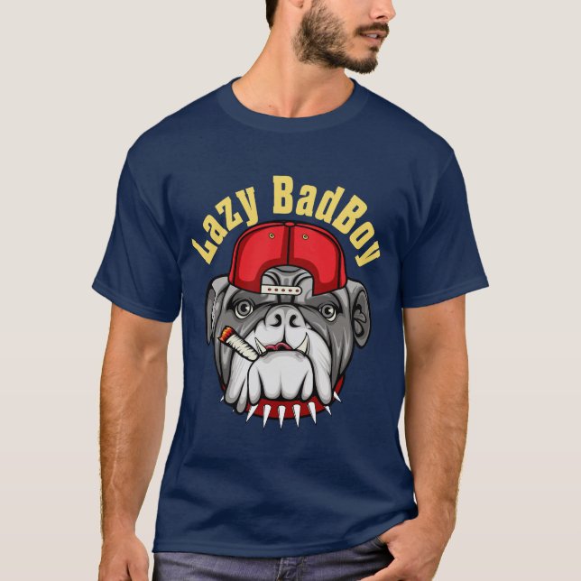 Camiseta perezosa de Bulldog inglés (Anverso)