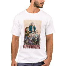 Camiseta perezosa de los supervivientes del zombi