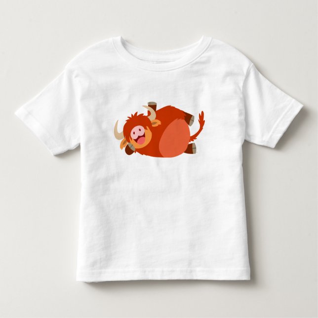 Camiseta perezosa linda de los niños de la vaca de (Anverso)