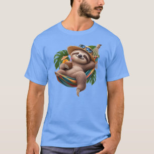 Camiseta Perezoso Adorable Relaxándose en una Hamaca – Vaca