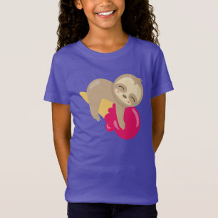 Camiseta Perezoso Bebé Dormido en un Cono de Helado