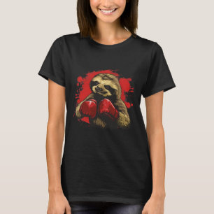 Camiseta Perezoso boxeador con guantes de boxeo kickboxing