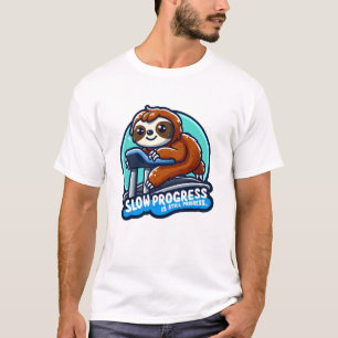 Camiseta Perezoso Caprichoso en Cinta de Correr - Progreso 