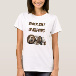 Camiseta Perezoso Cinturón Negro En Dormir