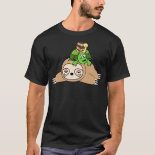 Camiseta Perezoso con Caracol y Tortuga Regalo para Amante 