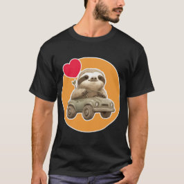 Camiseta Perezoso con Coche