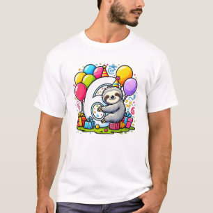 Camiseta Perezoso cumpleaños 6 para niño niña 6 años sexto