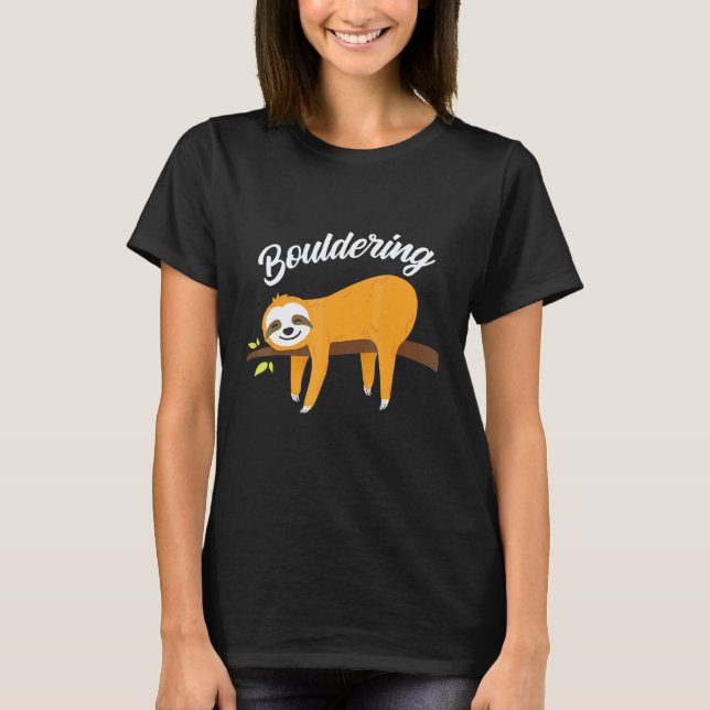 Camiseta Perezoso de Boulder escalada de rocas (Anverso)