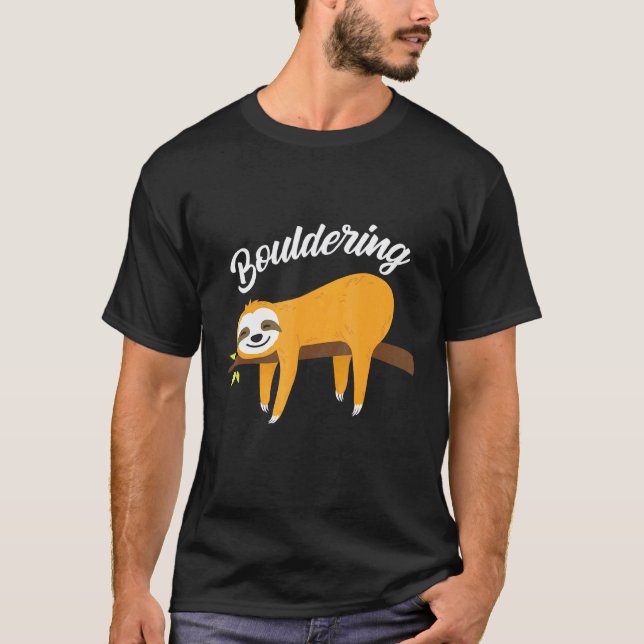 Camiseta Perezoso de Boulder escalada de rocas escalada (Anverso)