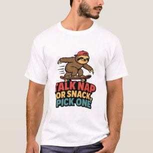 Camiseta Perezoso de charla, siesta o snack