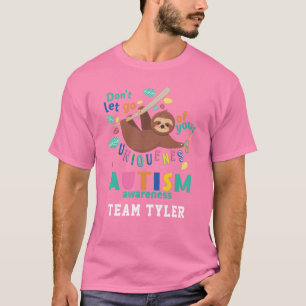 Camiseta Perezoso de Conciencia del Autismo Agárrate a tu S