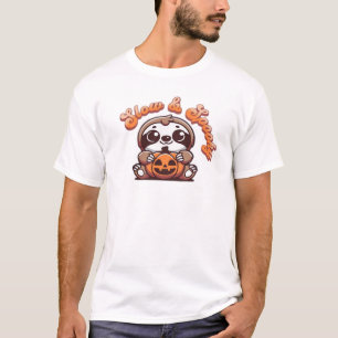 Camiseta Perezoso de Halloween Lento y Espeluznante Perezos