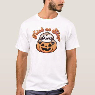 Camiseta Perezoso de Halloween Truco o Dormir Lindo Perezos