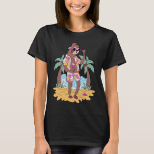 Camiseta Perezoso de Playa Colorido Perezoso Realista Veran