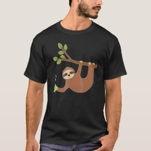 Camiseta Perezoso de tres dedos colgando disfrutando de un