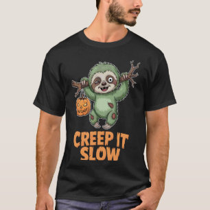 Camiseta Perezoso de zombie lindo Halloween divertido lento