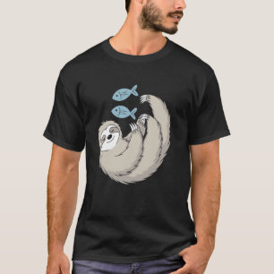 Camiseta Perezoso del Zodiaco Piscis con Amuleto de Astrolo