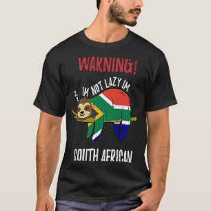 Camiseta Perezoso divertido bandera de Sudáfrica No soy per