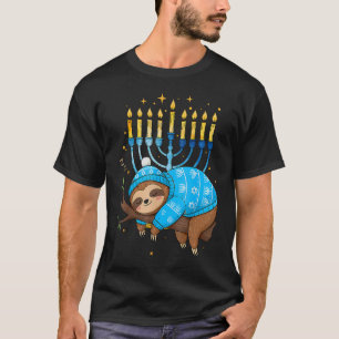 Camiseta Perezoso divertido de Hanukkah judío Chanukah durm
