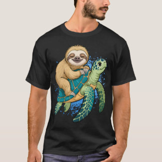 Camiseta Perezoso Divertido Montando Un