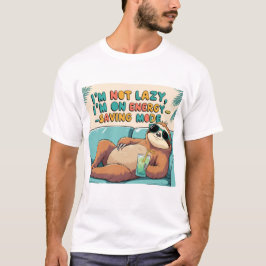 Camiseta Perezoso Divertido: No Soy Perezoso, Estoy en Modo