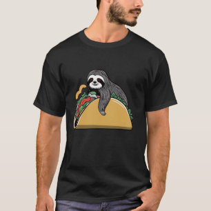 Camiseta Perezoso Divertido Sube En Grandes Tacos Perezoso
