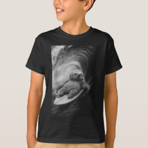 Camiseta Perezoso Divertido Surfando Selfie Marina En La Pl