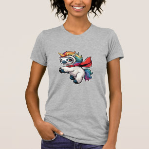 Camiseta Perezoso Divertido Unicornio como Héroe para una C