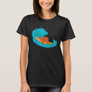 Camiseta Perezoso durmiendo en una tabla de surf Cool Gran 