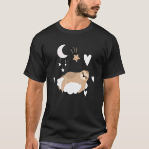 Camiseta Perezoso Durmiendo Sobre Nubes Perezosos Tiernos A