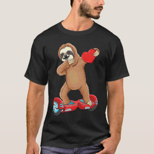 Camiseta Perezoso haciendo Dabbing montando hoverboard Pati