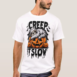 Camiseta Perezoso Lindo Feliz Halloween