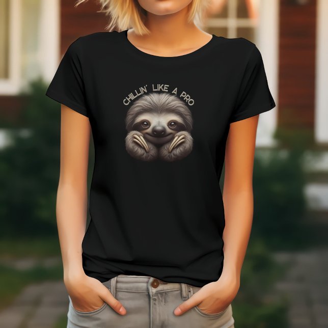 Camiseta Perezoso Lindo Relajándose Como un Pro (Subido por el creador)