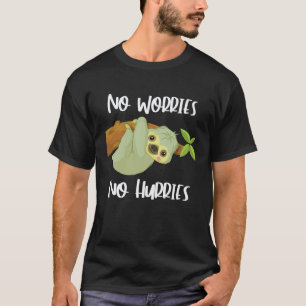 Camiseta Perezoso Lindo Sin Preocupaciones Sin Prisas
