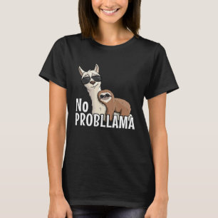 Camiseta Perezoso montando gafas de sol de llama hipster No