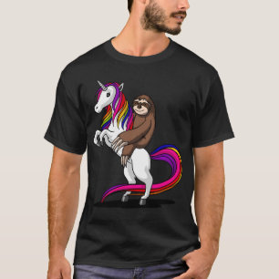 Camiseta Perezoso montando unicornio