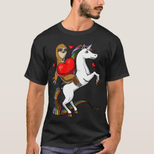 Camiseta Perezoso montando unicornio mágico