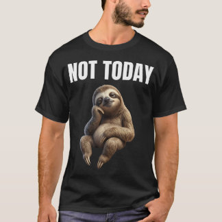 Camiseta Perezoso No Hoy Divertido Estado De Ánimo Perezoso
