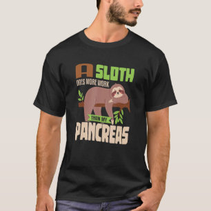 Camiseta Perezoso Páncreas vago T1D Diabetes