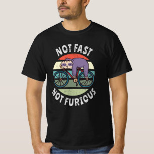 Camiseta Perezoso perezoso Not Fast Not Furious bicicleta d