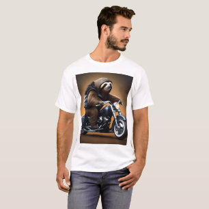 Camiseta Perezoso Rebelde: Un Perezoso Vestido De Cuero Mon