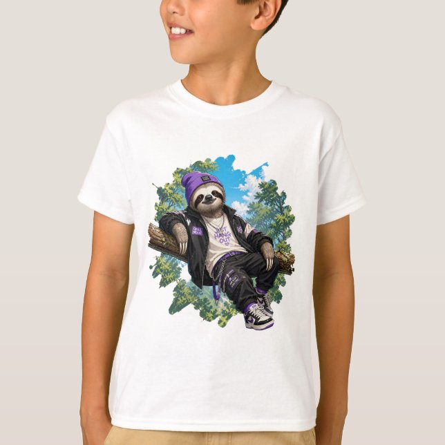 Camiseta Perezoso Relajado (Anverso)