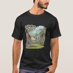 Camiseta Perezoso Relajado En La Hamaca