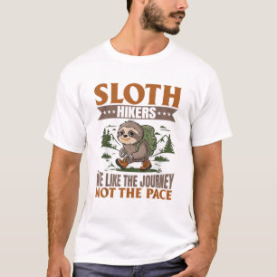 Camiseta Perezoso Senderismo Montañas Senderistas Perezosos
