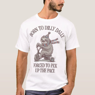 Camiseta Perezoso Sloth Bicicleta Retro Caricatura