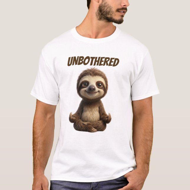 Camiseta Perezoso Tranquilo Sin Preocupaciones (Anverso)