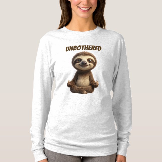 Camiseta Perezoso Tranquilo Sin Preocupaciones (Anverso)